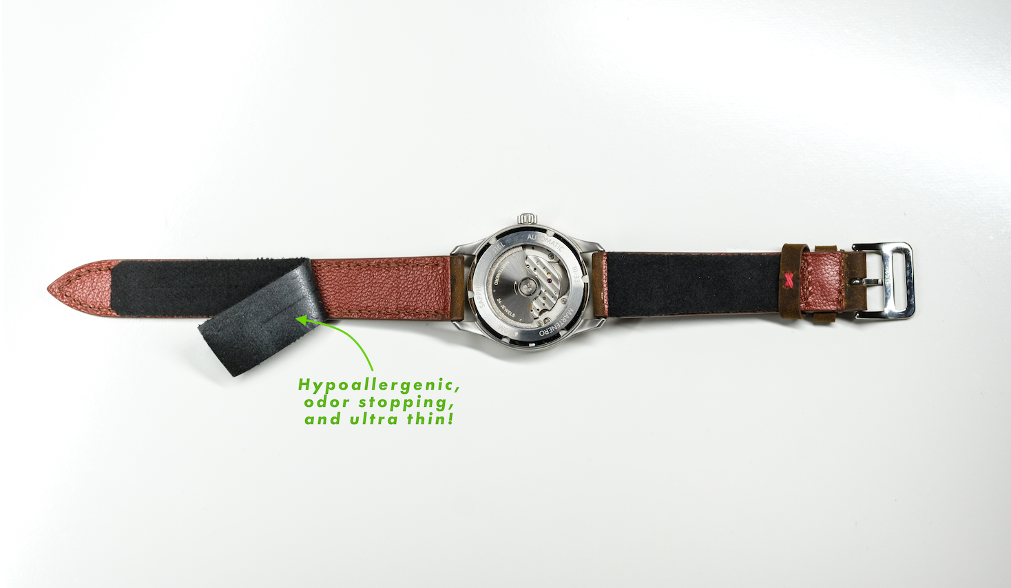 BANDLINERS protect sensitive skin from contact dermatitis, improve fit, & prevent odors. The world's only hypoallergenic liners for watch bands, Apple Watch & Fitbit.