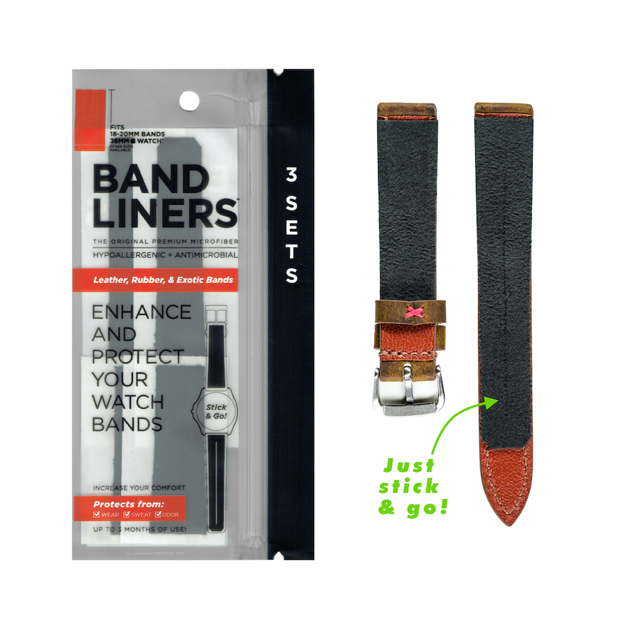 18-20MM BANDLINERS - 3 Sets - Fits Strap & Buckle, 38MM/40MM Apple Watch